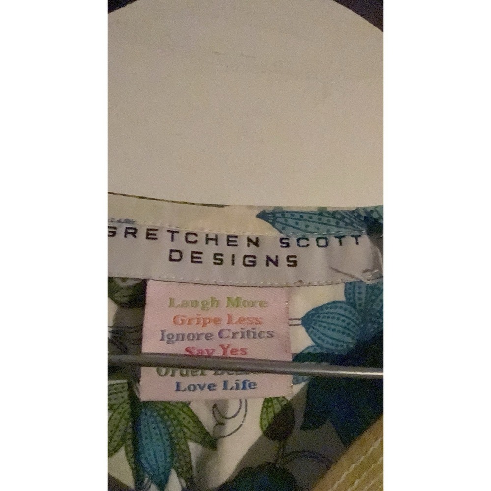 Gretchen Scott Medium Top Floral Boho Cottagecore Preppy Coastal Cotton - Picture 4 of 6
